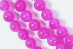 Glamorous Dark Fuschia Jade Beads - 8mm