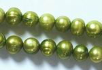 Lush Olive-Green Pearl Strand - 9mm