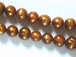 Majestic Bronze-Gold Pearl Strand - 9mm