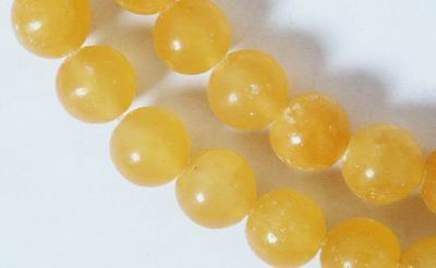 Zesty Yellow Chinese Topaz Bead Strand - 6mm