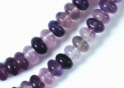 Pretty Rainbow Flourite Rondelle Bead Strand