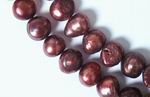 Beautiful Deep Purple Biwa Pearl Strand