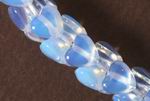 Unusual Double-Heart Opalite Moonstone Bead Strand