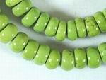 Pea-green Gaspeite Rondelle Bead Strand