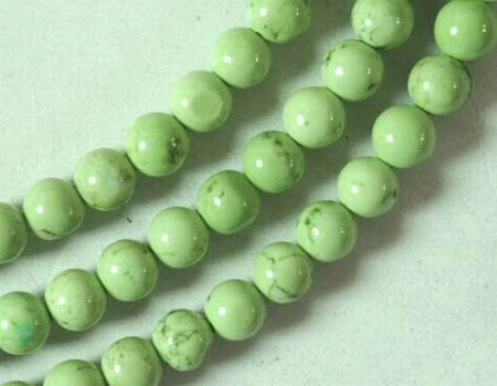 Fresh Pea Green Gaspeite Bead Strand