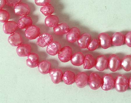 Lipstick Pink Biwa Pearls - For Great Jewellery!