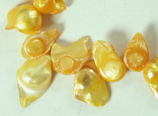 Mystic Gold Blister Pearl Bead Strand