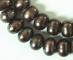 Large Tungston-Brown Potato Pearl Strand - Unusual!