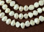 Ivory-White Biwa Pearl Strand - 6mm