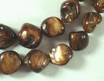 Roasted Gold Mother-of-Pearl Nugget Bead Strand