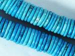 Blue Turquoise Disc Beads - 100 x 12mm