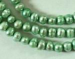 Peppermint-Green Round Pearl Strand
