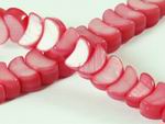 100 Unusual Pink Moon-shape Mother-of-Pearl Beads