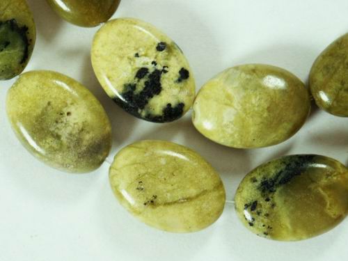 Natural Yellow Turquoise Oval Beads