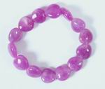 Beautiful Lavender Jade Heart Bead Bracelet