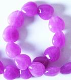 Beautiful Lavender Jade Heart Bead Strand