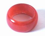 Glamorous Chinese Chunky Red Jade Ring