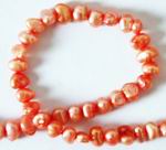 Full-Moon Orange Chinese Biwa Pearl Strand