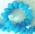 Lavish Blue Jade 10mm Rondelle Bead Strand