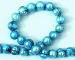 Aquamarine Deep-Sea-Blue Pearl Beads