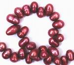 Beautiful Maroon Pearl Strand - Top-Drill