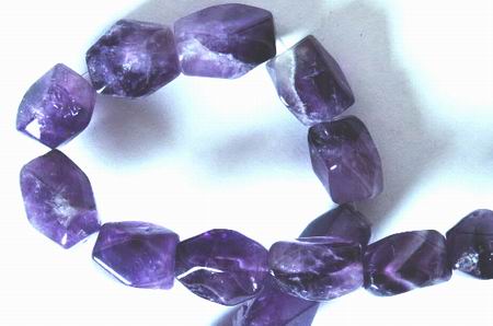 Majestic Faceted Amethyst Nugget Beads - Huge!