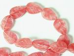 Romantic Cherry Quartz Leaf  Bead Strands - Healing