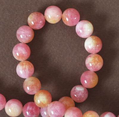 Sunny Orange/Yellow Jade 10mm Bead Strand