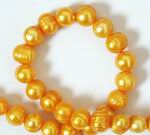Summer Mustard 8mm Pearls