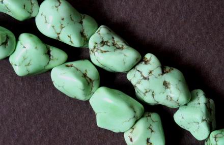 Luscious Green Gaspeite Nugget Beads