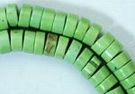 Pea-green Gaspeite Heishi Bead Strand
