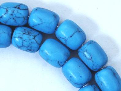 Beefy 10mm Barrel Turquoise Bead Strand