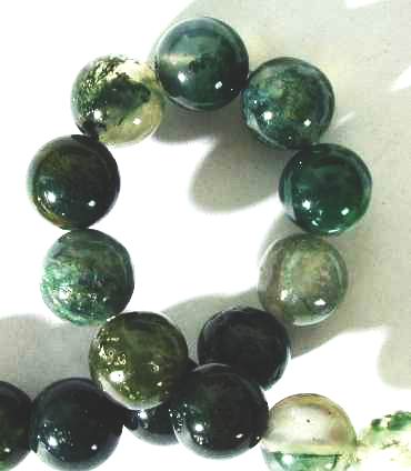 Beautiful Mint Moss Agate Beads 4mm or 8mm