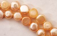 Sensuous Peach Button Pearls