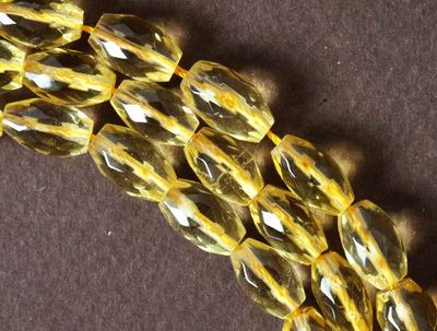 Ravishing Faceted Citrine Barrel Beads