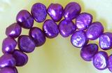 Lavish Royal Purple Large Biwa Pearls