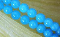 Unusual Soft-Blue 8mm Jade Beads