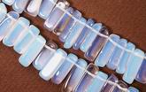 Slinky Long Fancy Drop Opalite Moonstone Beads