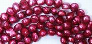 Beautiful 6mm Wine Red Biwa Pearls