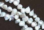 Large White  Blister Pearl Bead Strand