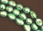 Large Aqua Green Baroque Pearl Strand - 10mm