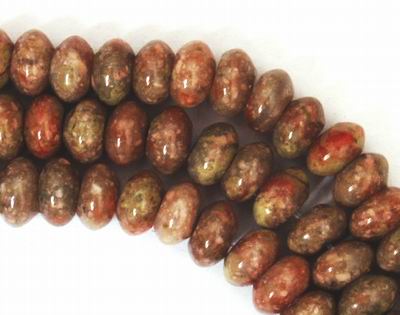 Unakite Rondelle Bead Strand - for Love & Creativity