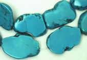 4 Wild Large Blue Turquoise Slab Beads