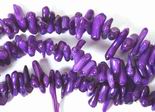 Unusual Rich Purple Coral Chip Beads