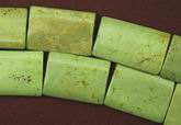 Large Green Gaspeite Rectangle Beads