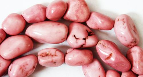 Unusual Pink Turquoise Nugget Beads