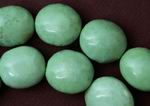 7 Large Gaspeite Round Nugget Beads