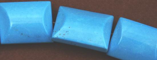 7 Large Robins Egg Blue Turquoise Pillow Beads - Natural