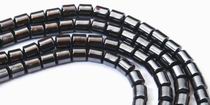 Icy Black Hematite Tube Beads