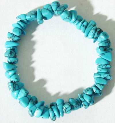 Chinese Turquoise Bead Chip Bracelet